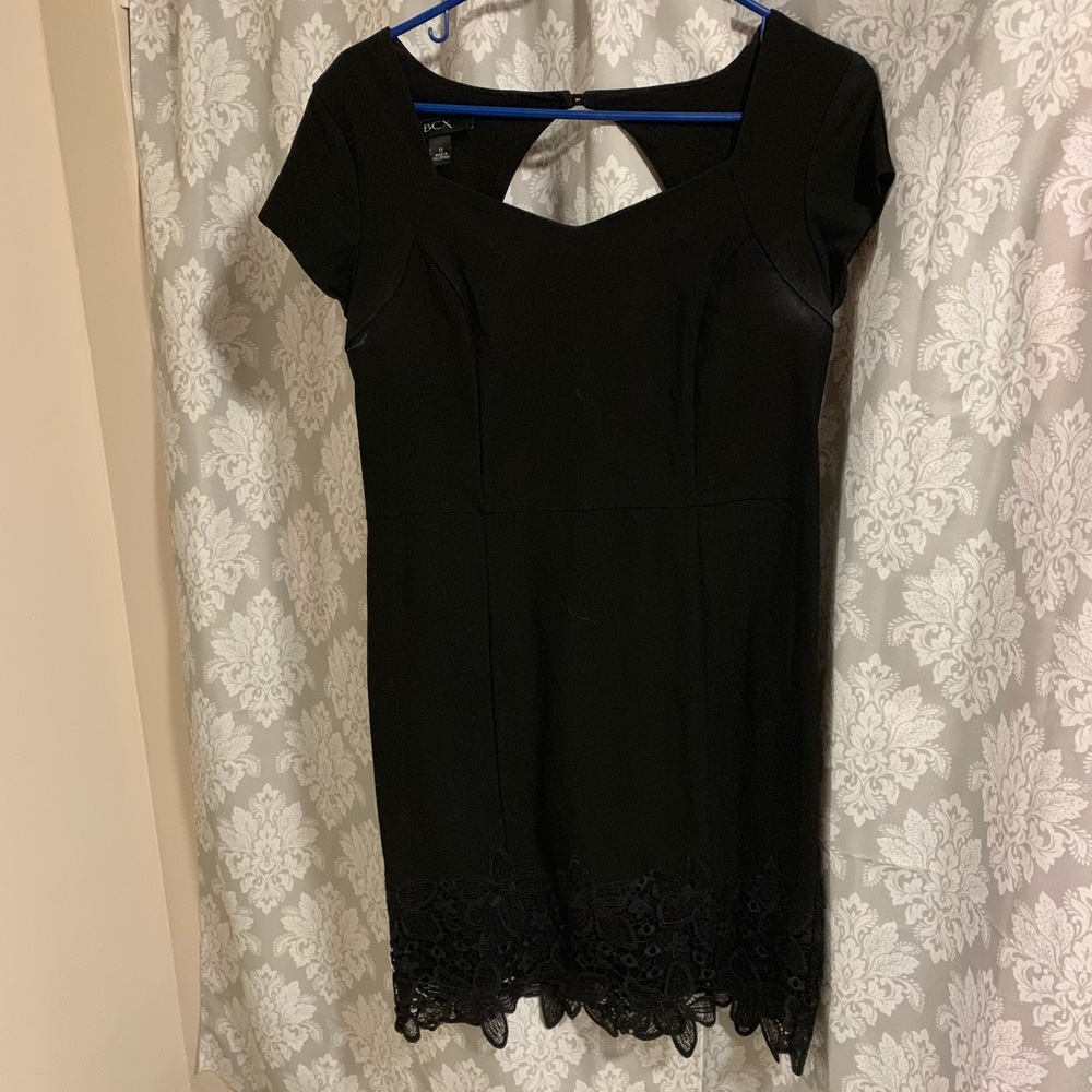 Black lace cocktail dress